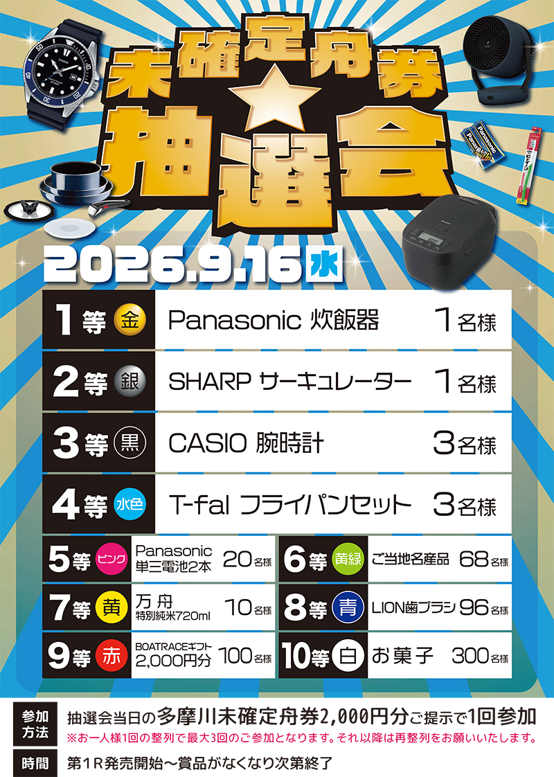 ボートレース多摩川 スマートフォンサイト：お知らせ